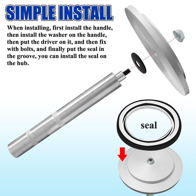 WEST ORGIN 61850 Truck Hub Seal Installer Kit, Bearing Race and Heavy Duty Seal Driver Set,Compatible with Size Seals for Class 7 and Class 8 Trucks,Trailers and Some Medium Duty Trucks, 5 pcs - Image 5